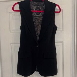 Guess Black Sleeveless stretchy Blazer Vest